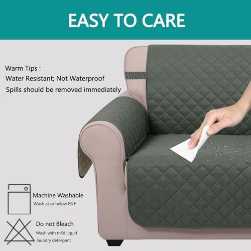 U-NICE HOME Large Sofa Cover Reversible Couch Cover for Dogs, Grey/Beige - Image 5