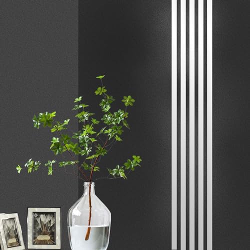 Coengwui Peel and Stick Metal Molding Trim, Self-Adhesive Stainless Steel for Wall, Fireplace, Mirror Edging and Craft Decoration (Glossy Silver, 20ft x 1.38in) - Image 6