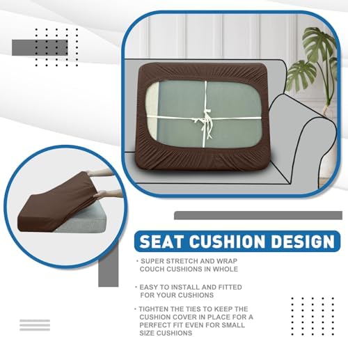 XINEAGE 1 Piece XL Stretch Couch Cushion Covers Individual Sofa Slipcovers - Image 6
