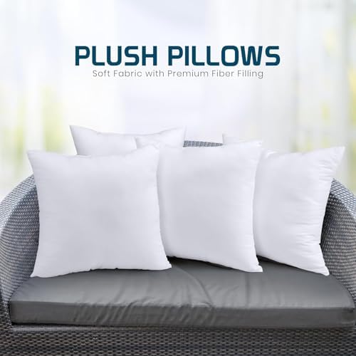 Utopia Bedding Throw Pillows (Set of 4, White) – 20 x 20 Inches Down Alternative Pillows for Bed, Sofa, and Couch - Fluffy Decorative Stuffer Pillow for Indoors & Outdoors - Image 6