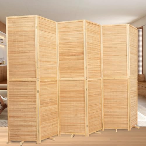 Room Divider Folding Privacy Screens,Hand-Made Natural Bamboo Room Dividers by HOMSCREENER