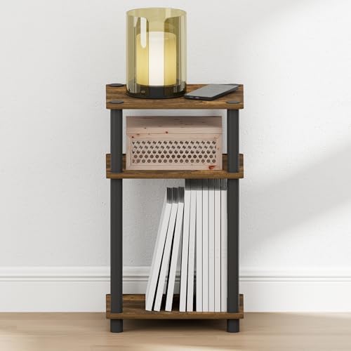 Furinno JUST Toolless 3-Tier Night Stand, Open Storage, Americano - Image 6