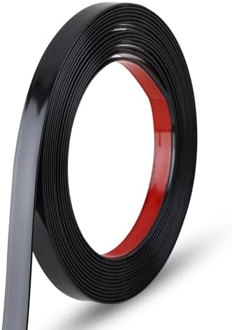 Gaahing 196.8" x 0.5" Brushed Black Molding & Wall Trim, Flexible Peel and Stick Decorative Strip for Tile, Mirror, Ceiling, Floor, Panel, Cabinet by Getallthemoldingtrimsyoulike