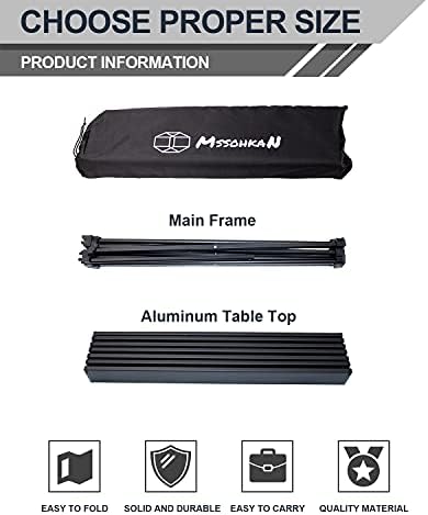 MSSOHKAN Camping Table Folding Portable Camp Side Table Aluminum Lightweight Carry Bag Beach Outdoor Hiking Picnics BBQ Cooking Dining Kitchen - Image 5