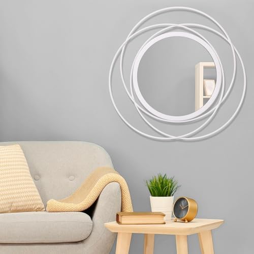 24 Inches Decorative Wall Round Mirror for Home Decor for Living Room, Bathroom, Bedroom, Washrooms Modern Circle Mirror with Metal Frame - Image 3