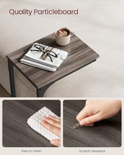 VASAGLE C-Shaped End Table, Small Sofa Side Table with Metal Frame - Image 5
