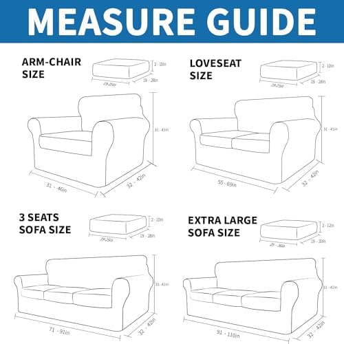 XINEAGE 3-Piece Stretch X-Large Sofa Cover, Washable Couch Covers for Dog - Image 2