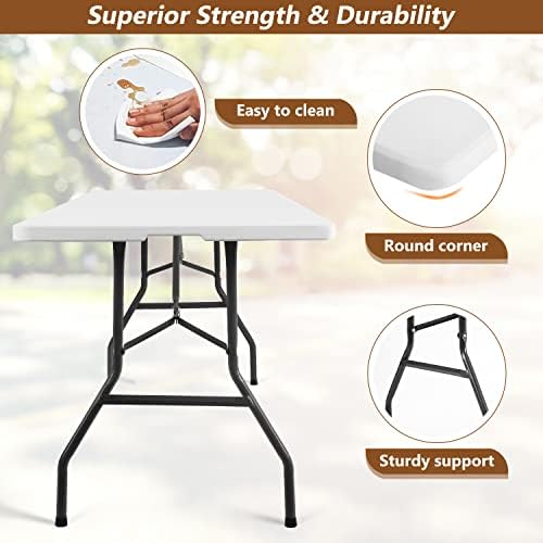 FDW | 8FT Folding Table | White | Portable Plastic Table - Image 5
