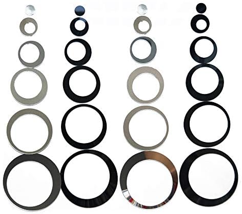 24 Pieces Removable Acrylic Mirrors Wall Decal Sticker for Living Room Bedroom Home Decor DIY Circle Wall Decoration Black and Silver - Image 7