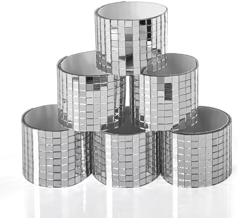 Art3dwallpanels Self-Adhesive Glass Mirror Mosaic Tiles, Silver, 6 Pack by Art3dwallpanels