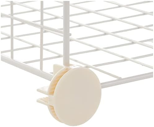 Amazon Basics 6 Cube Wire Grid Storage Organizer, Stackable Storage Cubes, Modular Closet Organizer Shelves, 14.6" D x 30.3" W x 44.8" H, White - Image 4