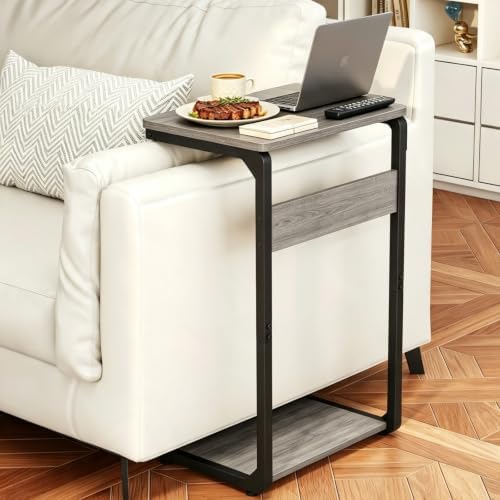Wooden Pedestal Dinner TV Tray Table for Eating Couch End Tables ET-YB-GYW1 - Image 3
