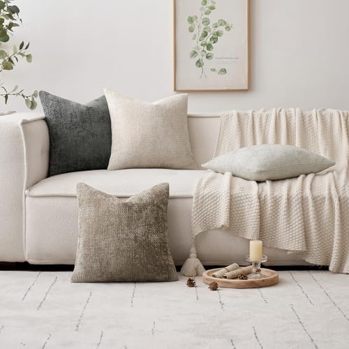 MIULEE Decorative Couch Throw Pillow Covers 20x20 Inch Dark Gray 2 Pack - Image 2