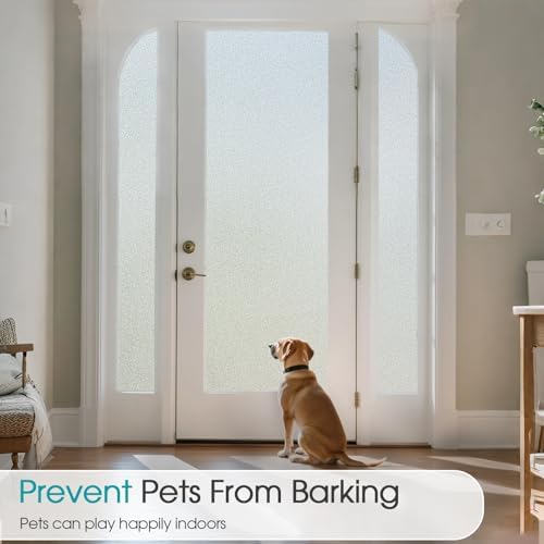 Coavas Frosted Glass Window Privacy Film, Static Cling, 17.5" x 78.7" - Image 5
