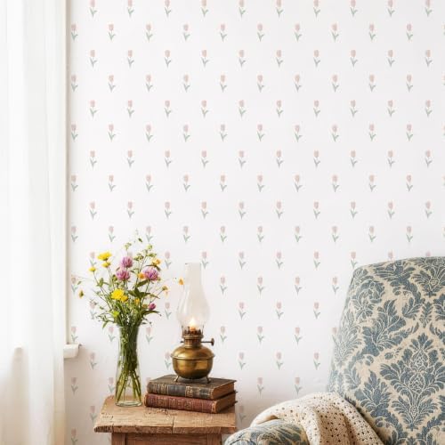 Simon&Siff Vintage Floral Wallpaper Peel and Stick 17.3" x 120" | Removable Self Adhesive Contact Paper, Renter Friendly, for Cabinets, Wall, DIY Decor - Image 5