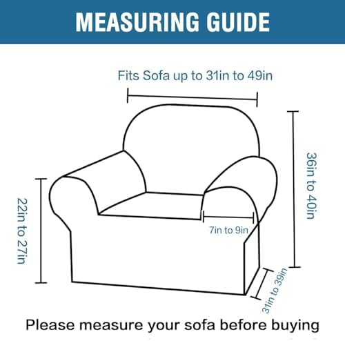H.VERSAILTEX Stretch Velvet Armchair Cover Couch Covers 1 Cushion Chair Slipcover for Living Room Furniture Cover Crafted from Thick Comfy Rich Velour (Chair 31"-49", Burnt Brick) - Image 2