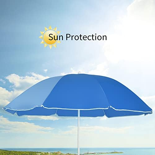 ARLIME Double Folding Beach Chairs with Umbrella, Outdoor Picnic Portable Loveseat Chairs with Removable Umbrella & Mini Table Carrying Bag, Camping Chair for Patio, Pool, Park (Turquoise) - Image 3