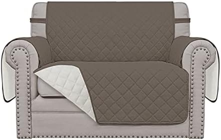Easy-Going Reversible Couch Cover, Oversized Chair, Taupe/Ivory by Easy-Going