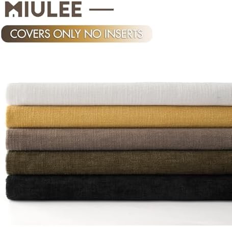 MIULEE Coffee Chenille Couch Throw Pillow Covers, 20x20 - Image 6