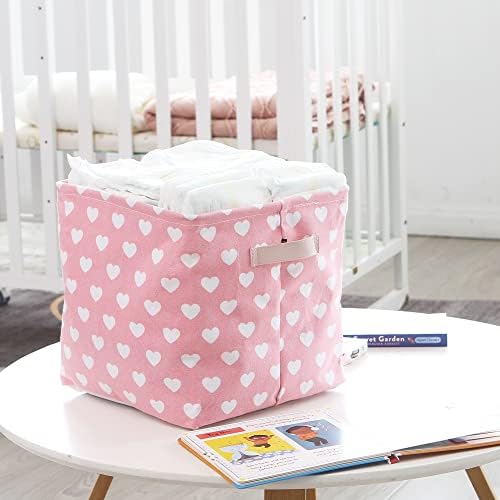 Hinwo Collapsible Canvas Storage Cubes with Handles, 11-Inch, 3-Pack - Image 3