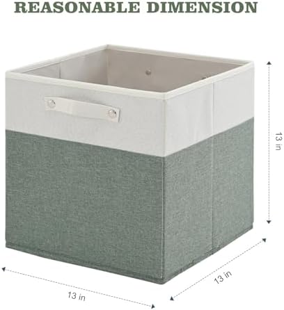 FinishingBo 13x13x13 Storage Cube Bins 4 Pack, Cube Shelf Baskets - Image 3