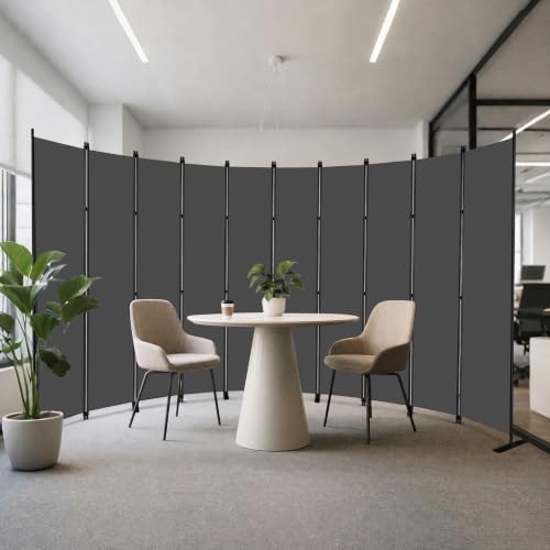 MAYOLIAH 8 Panel Room Dividers 6ft Tall Freestanding Privacy Screen 198'' W - Image 2