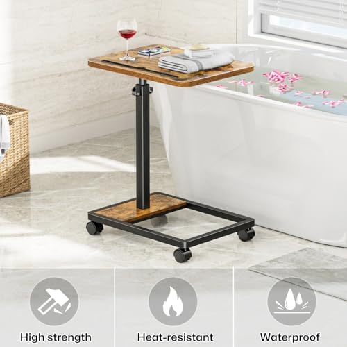 Adjustable TV Tray Table with Wheels: 18"-30.7" Height - Image 6