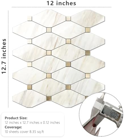 STICKGOO 10 Sheets Peel and Stick Backsplash, Polished Eurasia Beige - Image 6