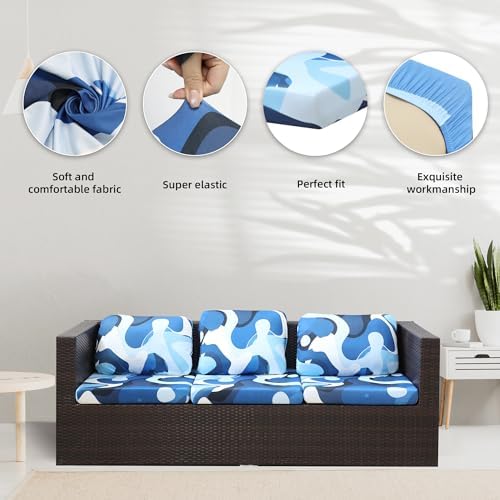 8 Pcs Outdoor Cushion Covers, Patio Sofa Cushion Covers Replacement - Image 4