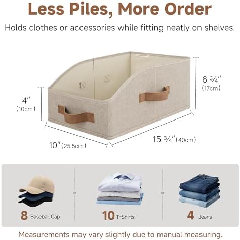 StorageWorks Closet Organizers Trapezoid, Brown and Beige, Medium, 3-Pack - Image 6