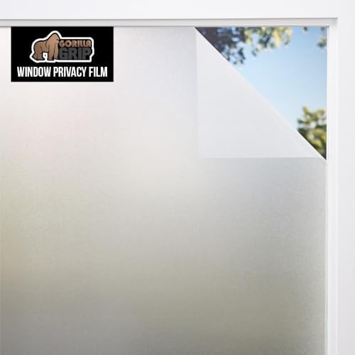 Gorilla Guard Window Privacy Film, Two Way Sun Blocking, 23.6x78.7 Frosted by GorillaGrip