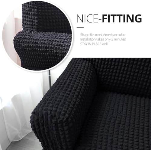 NICEEC Loveseat Covers Washable Love Seat Couch Covers Slipcover with Skirt - Image 3