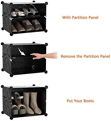 HOMIDEC Shoe Rack Organizer 48 Pair Modular Shoe Storage Cabinet for Closet - Image 6