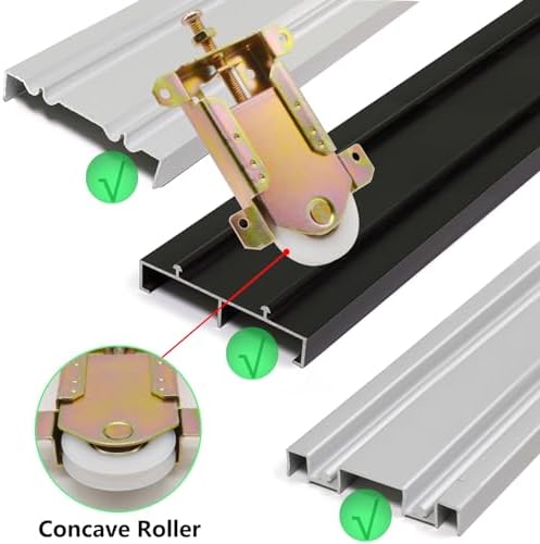 Sliding Mirror Closet Door Rollers Replacement Hardware Fits Contractors Part #W8020C Wardrobe Doors Wheels, 2-5/16" Vertical H.C., 1-1/2" Nylon Concaved Ball Bearing Wheel, 4 Pack - Image 4