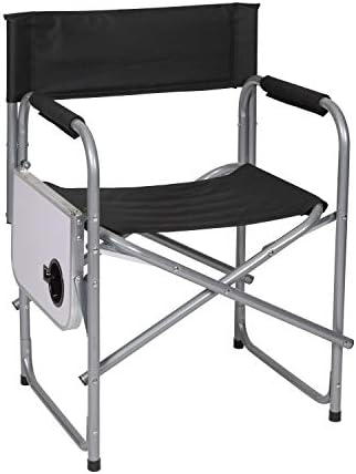 Stansport Directors Chair with Side Table, One Size, Black - Image 4