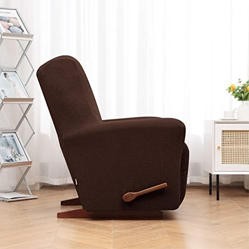 KEKUOU Recliner Chair Covers, 1-Piece Lazy Boy Recliner Covers, Chocolate - Image 3