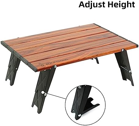 ROCK CLOUD Ultralight Folding Beach Table Adjust Height Aluminum Portable Mini Camping Table - Image 4