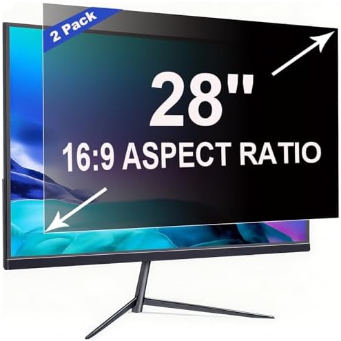 2 Pack Privacy Screen for 28 Inch 16:9 (62.1x34.2cm) computer Monitor by Ruord