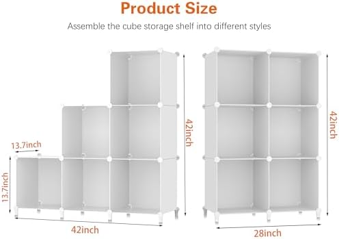 Stackable Closet Organizers and Storage 6 Cube Storage Organizer Closet Organizer for Bathroom Closet Storage for Wardrobe - Image 3