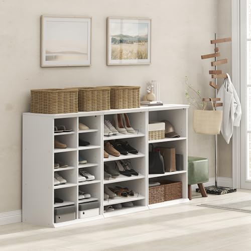 Furinno FANO Shoe Rack, 4-Tier Shoe Organizer, Closet Shoe Shelf with Angled, Adjustable Shelves, Stackable Shoe Storage, 15.9 x 23.6 x 36.2 for Wardrobe, Bedroom, Living Room, White - Image 4