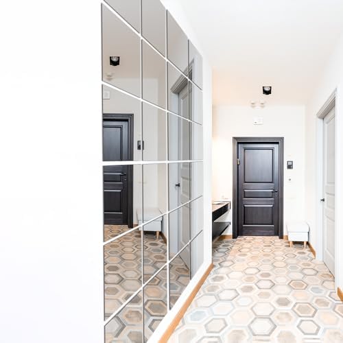 TRAHOME Home Gym Mirror Tiles for Wall, 12"x12"x12PCS Full Length Mirror - Image 3