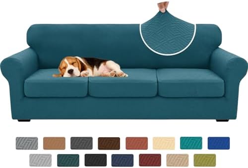 XINEAGE 3-Piece Stretch X-Large Sofa Cover, Washable Couch Covers for Dog by XINEAGE