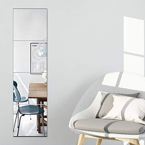 Glass Full Length Wall Mirror Tiles, 10" x 10" x 4PCS Home Gym Mirror - Image 2