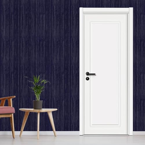 Navy Blue Grasscloth Peel and Stick Wallpaper Textured Contact Paper 15.7" X 120" Self-Adhesive Removable Wallpaper for Cabinets Counter Top Liners - Image 5