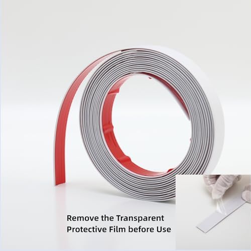 Trimold Matte White Molding Trim Peel and Stick, Flexible Mirror Border Design, Wall Ceiling Floor Cabinet Tile Edge Moulding, 5m x 0.66cm - Image 4