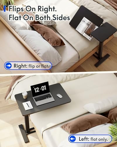 FLEXISPOT 28" Gas Spring C Table with Split Tilting Top,Mobile Side Table - Image 6