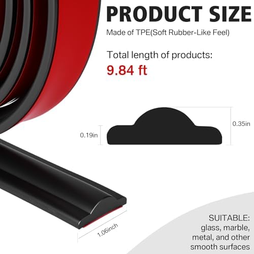 118 Inch x 1.06 in Peel and Stick Wall Molding Trim Black Chair Rail Panel Flexible Self Adhesive 3D Crown Moulding Trim for DIY Home Wall Decor Mirror Protection Door Cabinet Frame (Classic) - Image 2