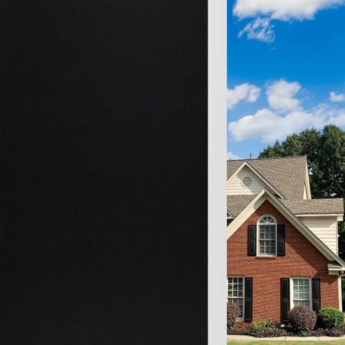 KESPEN Total Blackout Window Film Static Cling with Grid, 35.4InX8.2Ft by KESPENWINDOWFILMS