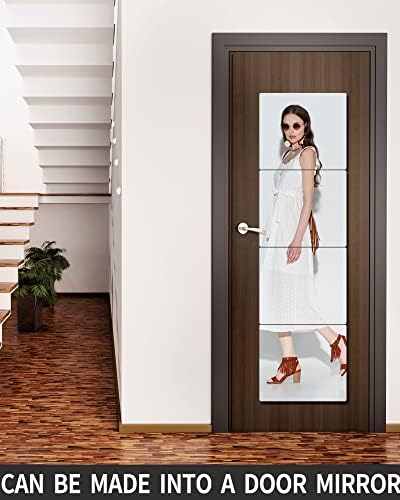 Unbreakable Acrylic Full Length Mirror for Wall Mounted, Full Body Mirror for Kids, Plastic Safe Shatterproof, Extra Thick 1/8,12 x 12 inch x 4pcs, Workout Mirrors for Home Gym, Bedroom Over The Door - Image 5