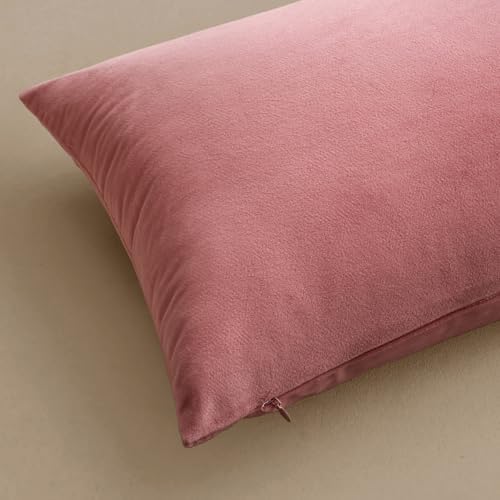 MIULEE Velvet Throw Pillow Covers 16x16 Inch Pack of 2 Bright Pink - Image 6